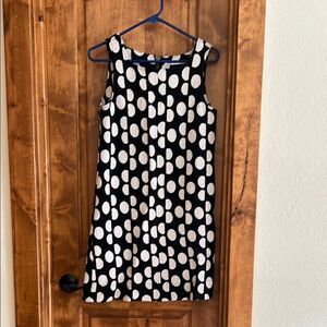 Diane Von Furstenberg Black and Cream Polka Dot Top